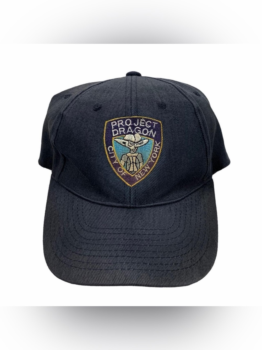 Vintage Project Dragon Futura Navy Blue NYPD Crest Logo Hat